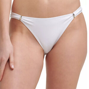 Calvin Klein Bikini Bottoms Womens Size XL White Adjustable Slider Swimwear